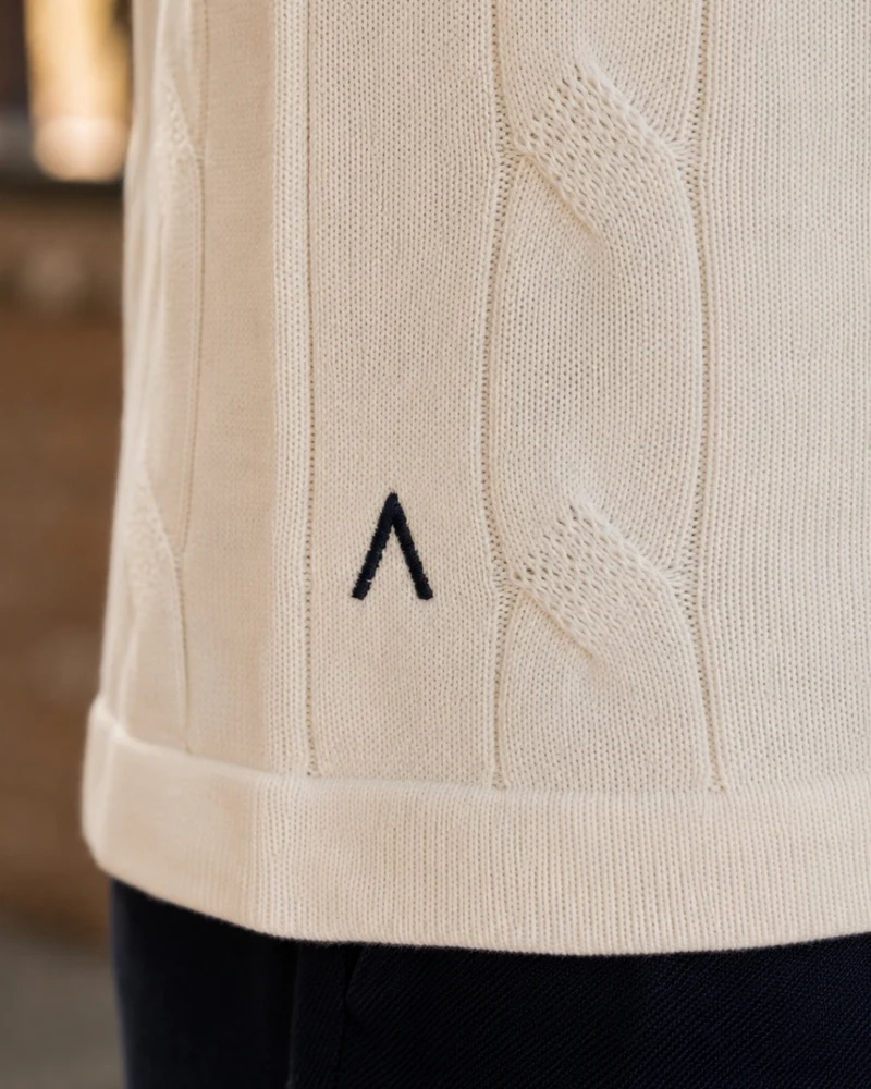 POLO TRICOT MARCEL CRÈME | COTON BIO