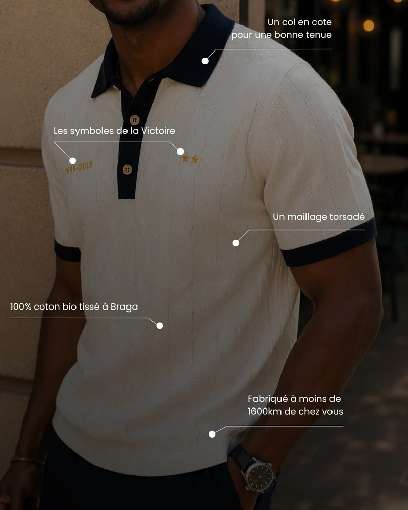 POLO TRICOT MARCEL CRÈME | COTON BIO