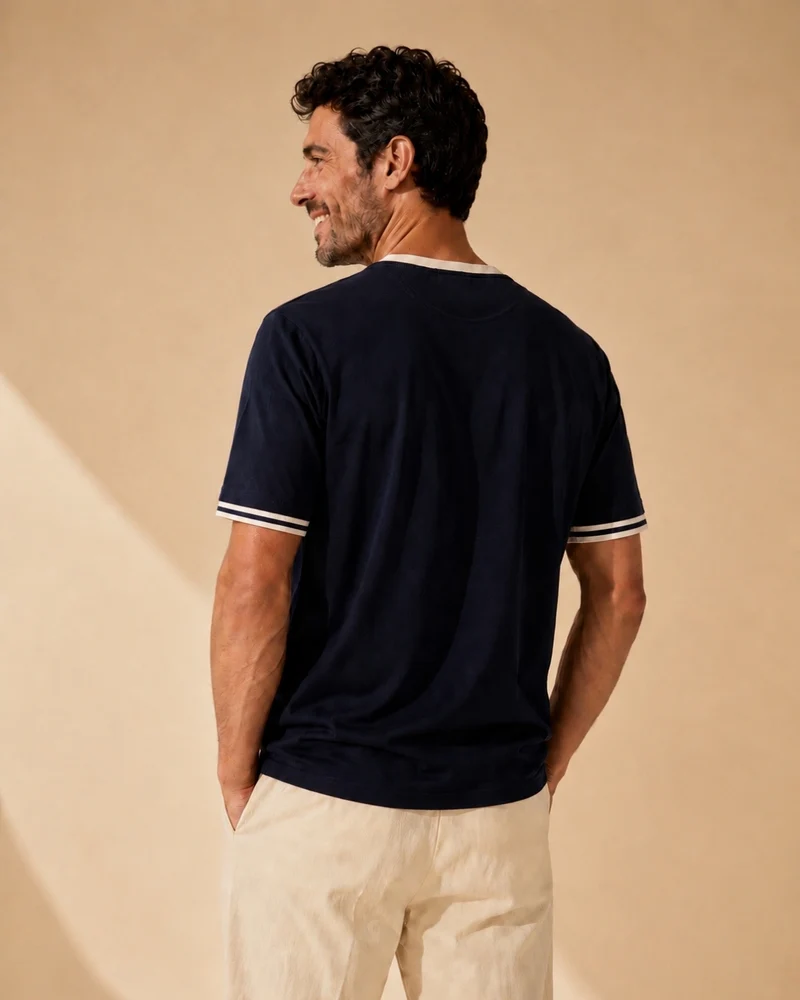 T-SHIRT ALBERT BLEU MARINE | COTON BIO