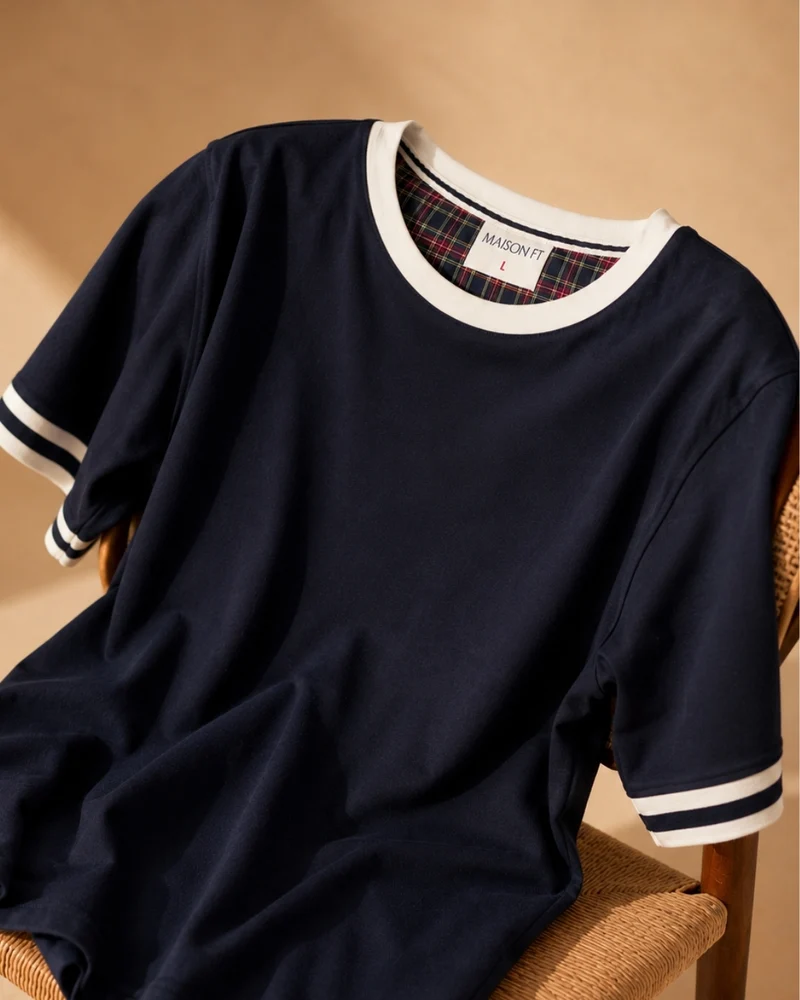 T-SHIRT ALBERT BLEU MARINE | COTON BIO