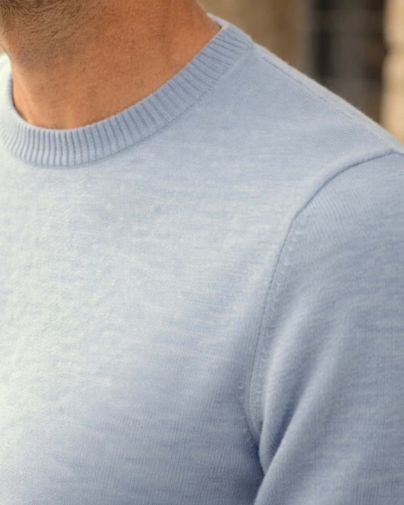 PULL GEORGES | BLEU CIEL | 100% COTON BIO