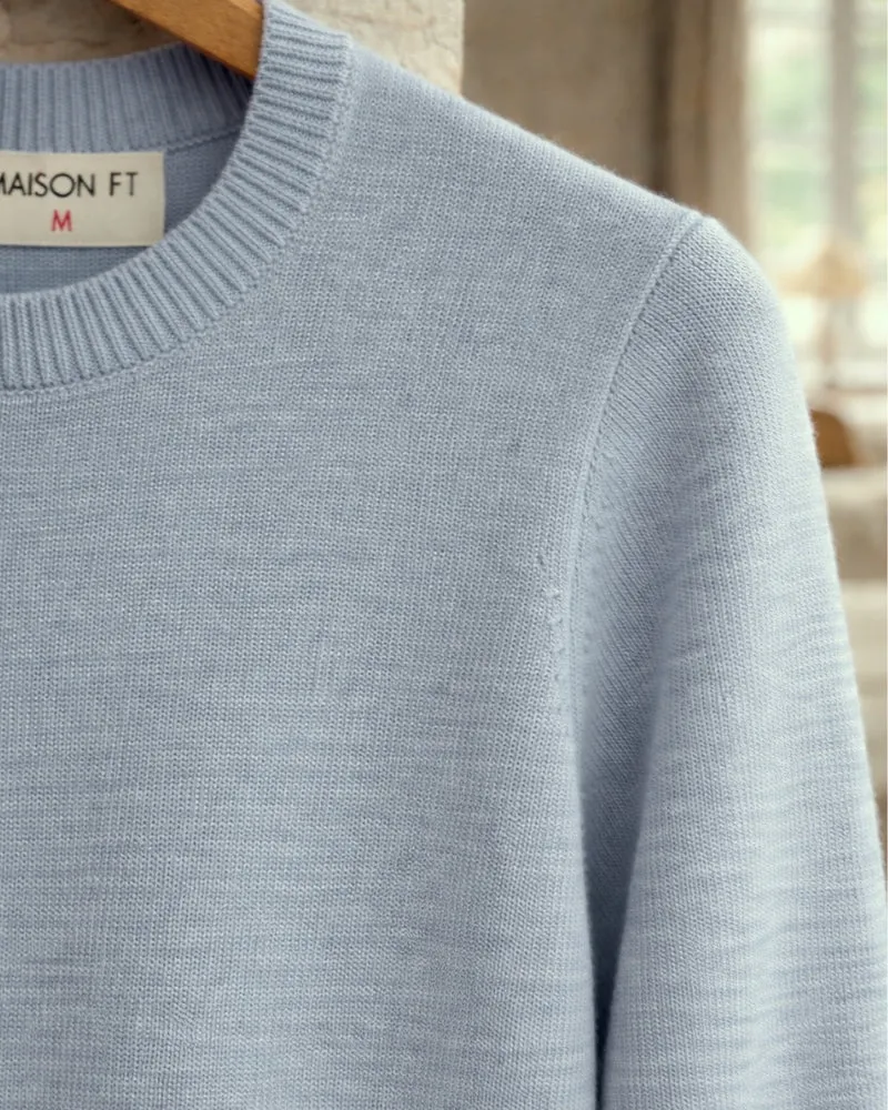 PULL GEORGES | BLEU CIEL | 100% COTON BIO