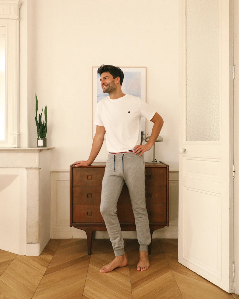 JOGGING MICHEL GRIS | COTON BIO | SLIM FIT