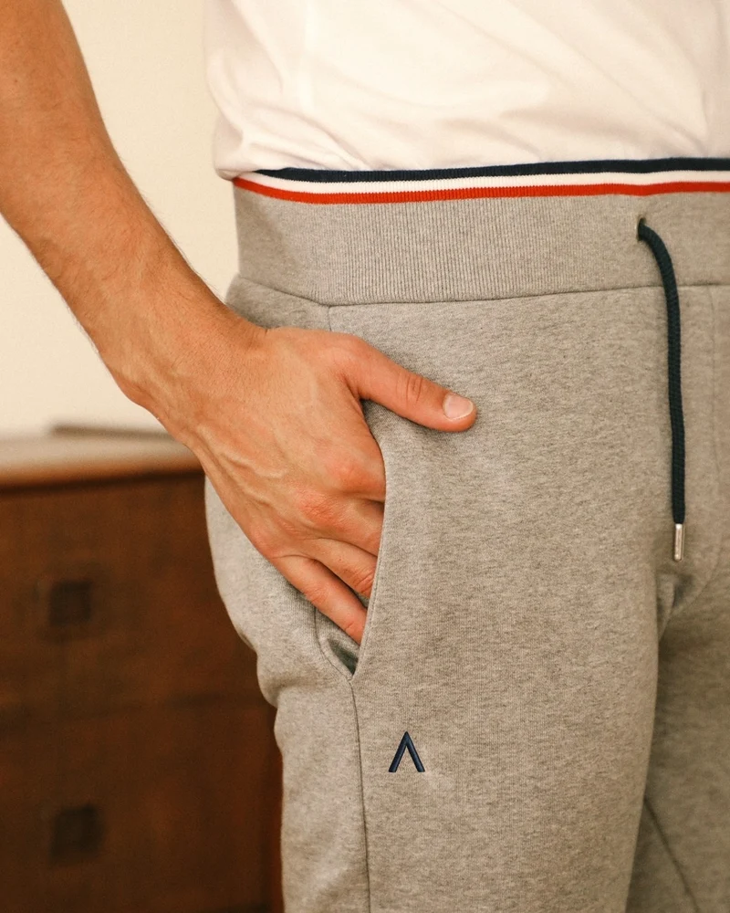 JOGGING ARSENE GRIS | COTON BIO | COUPE AJUSTÉE