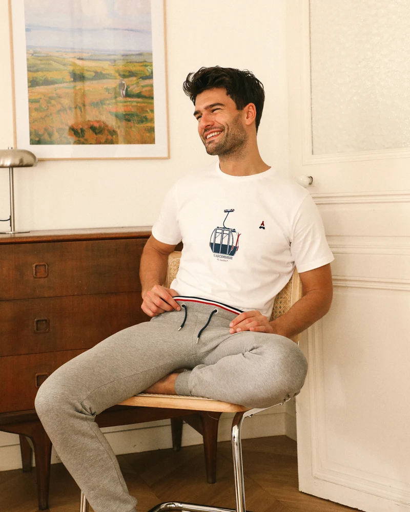 JOGGING ARSENE GRIS | COTON BIO | COUPE AJUSTÉE