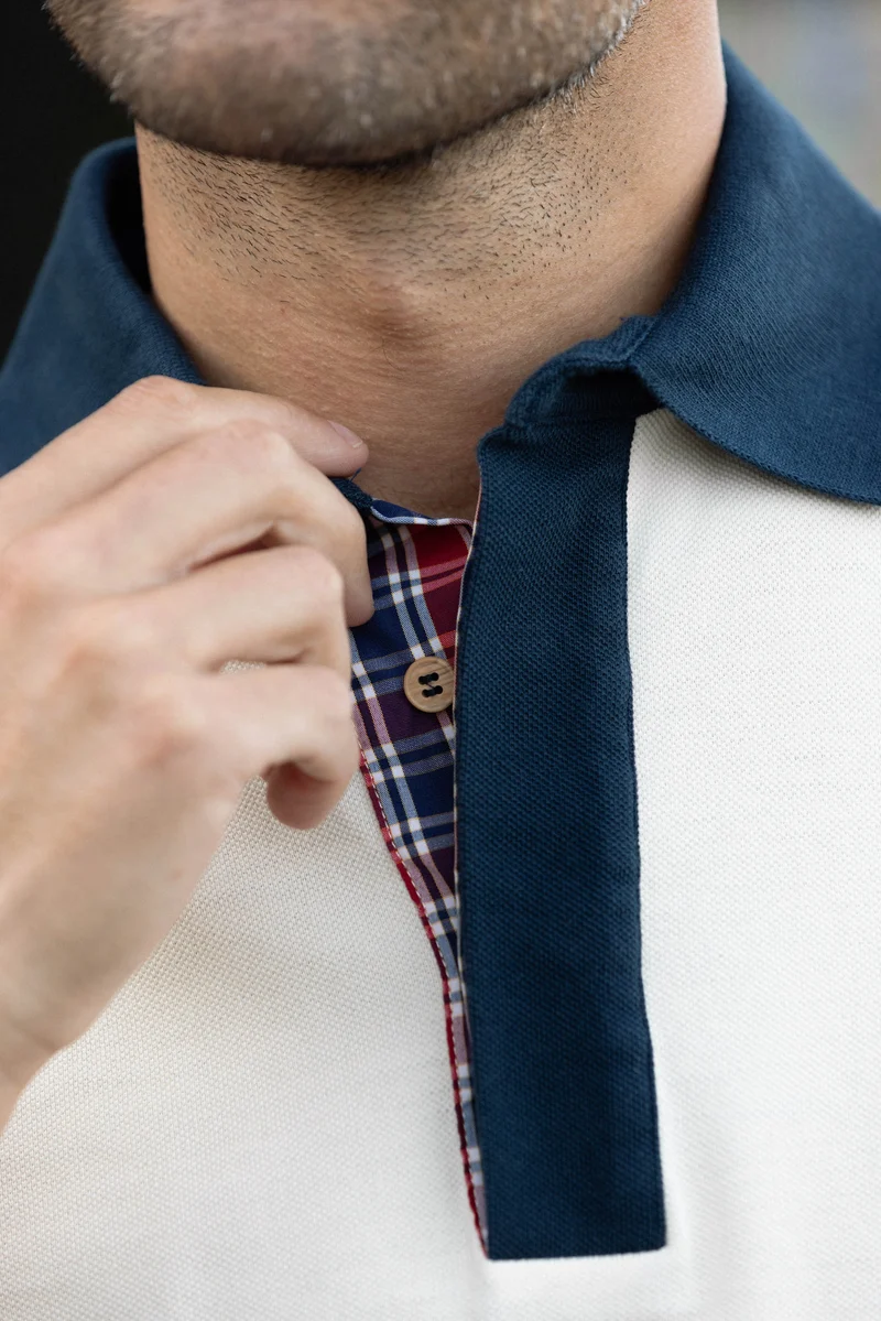POLO MANCHE LONGUE BEIGE | MAURICE | COTON BIO