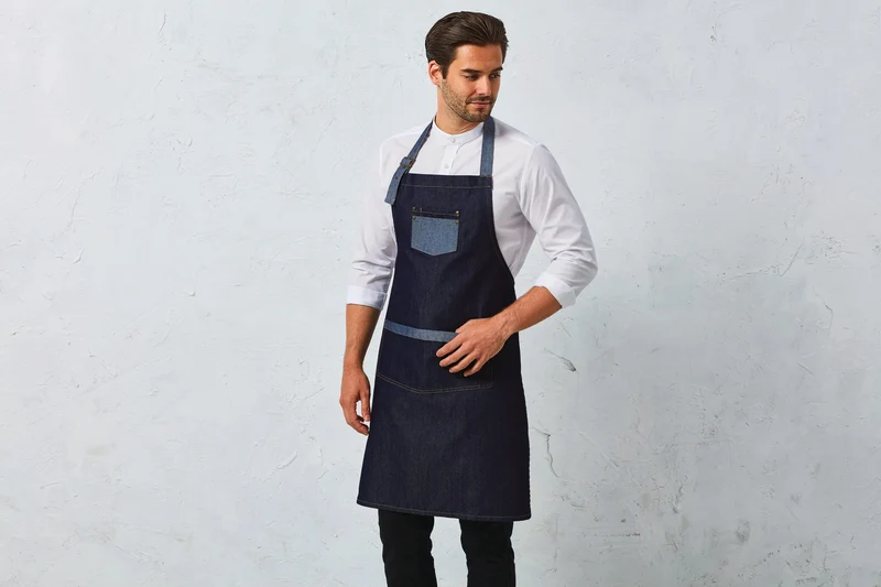 PR127 - Tablier Denim à bavette "Domain"