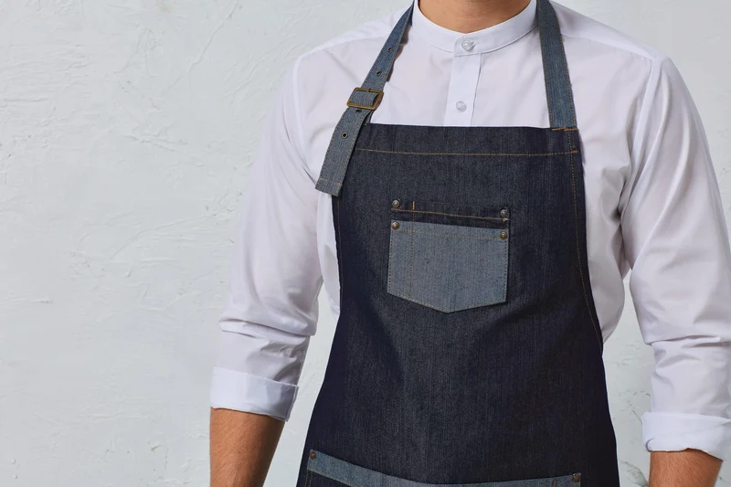 PR127 - Tablier Denim à bavette "Domain"