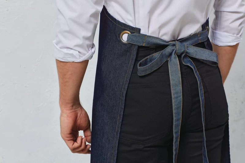 PR127 - Tablier Denim à bavette "Domain"