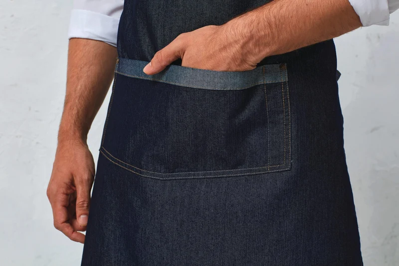 PR127 - Tablier Denim à bavette "Domain"