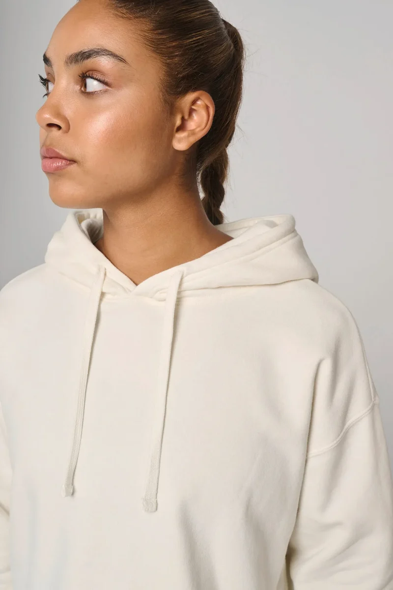 PA396 - Sweat-shirt crop à capuche femme