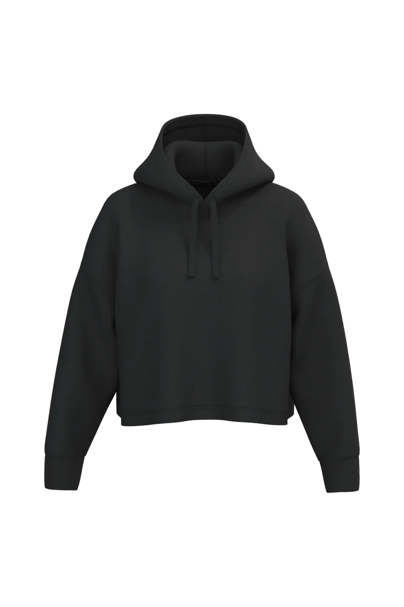 PA396 - Sweat-shirt crop à capuche femme