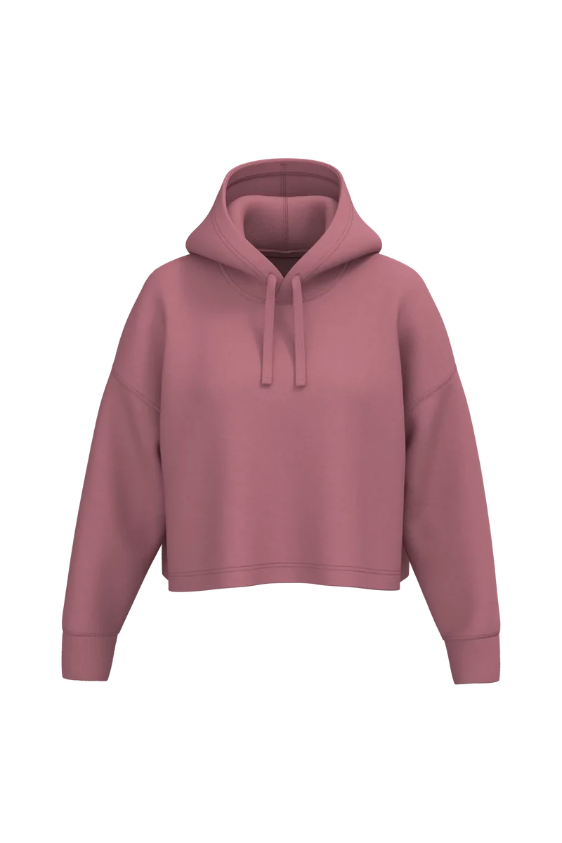 PA396 - Sweat-shirt crop à capuche femme