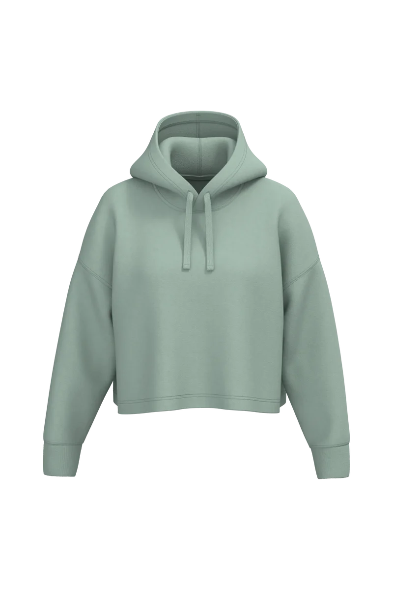 PA396 - Sweat-shirt crop à capuche femme