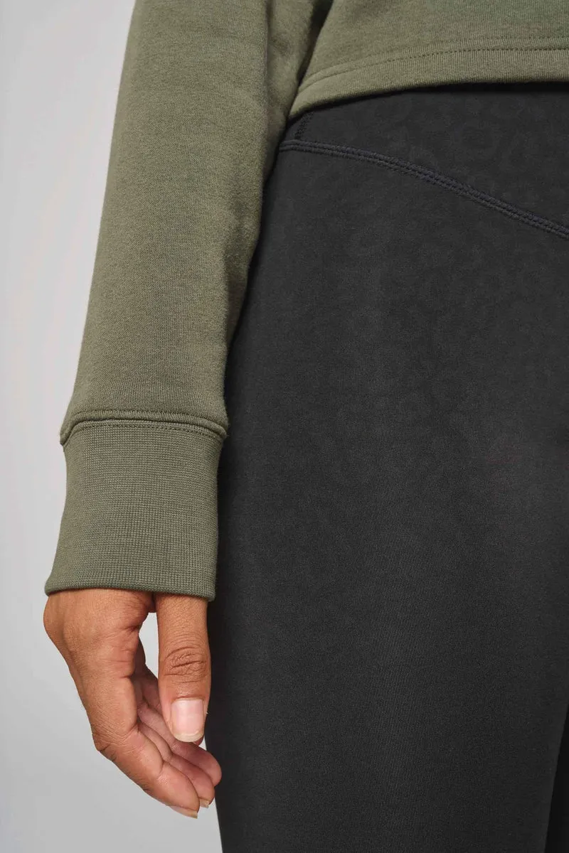 PA395 - Sweat-shirt crop col rond femme