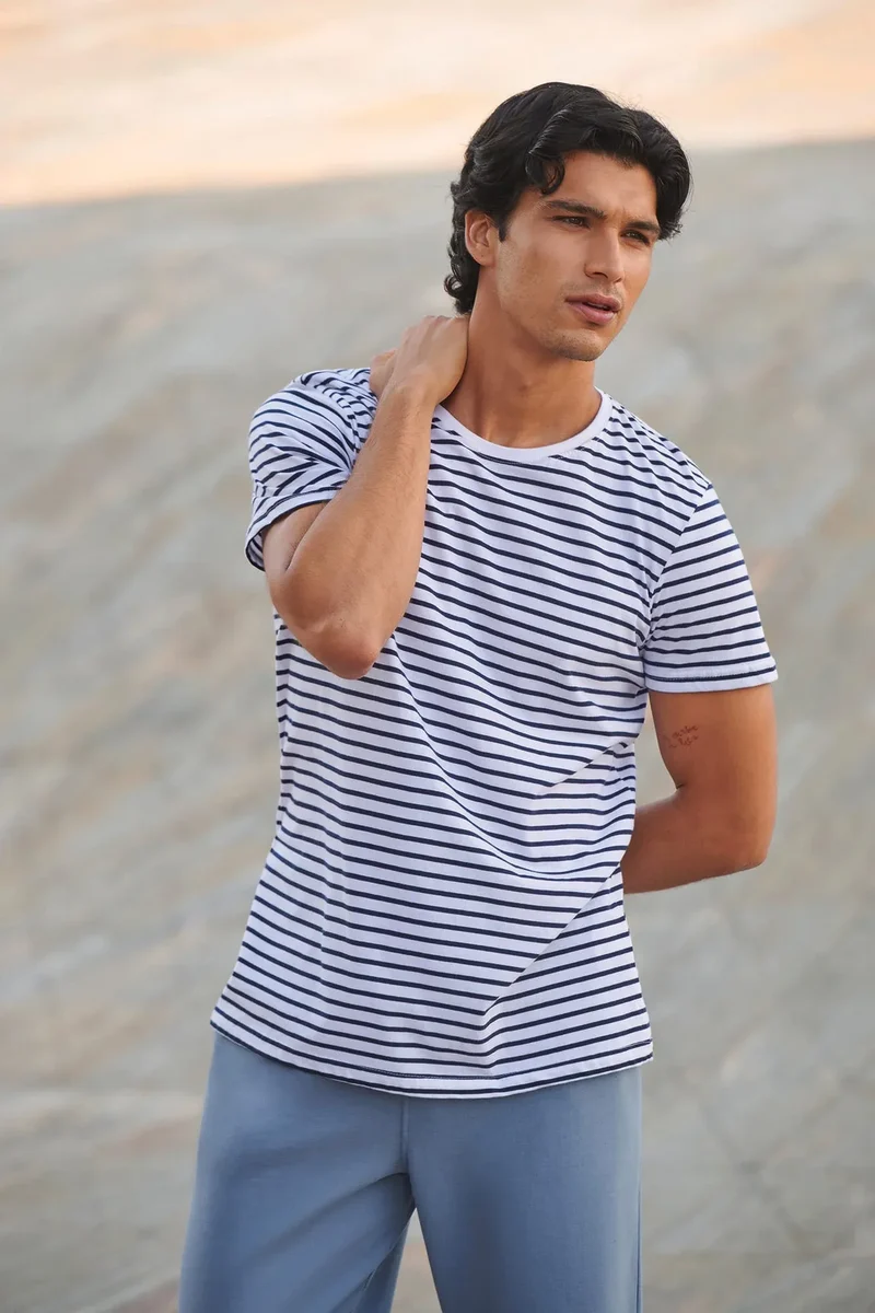 SFM202 - T-shirt Rayé unisexe