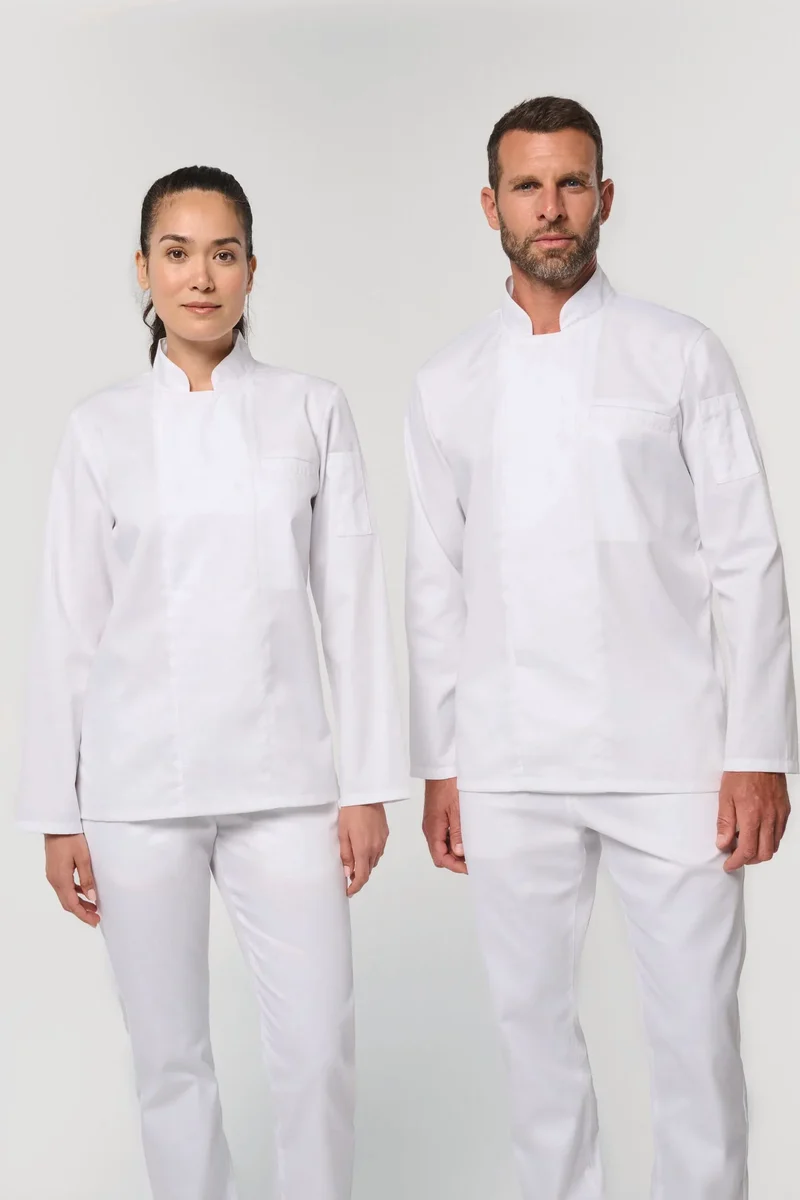 WK511 - Veste de cuisine écoresponsable et respirante manches longues unisexe
