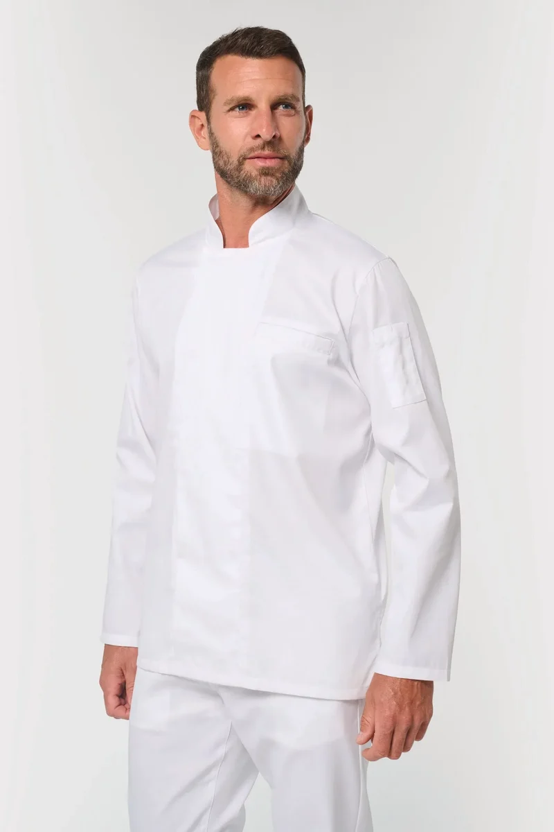 WK511 - Veste de cuisine écoresponsable et respirante manches longues unisexe