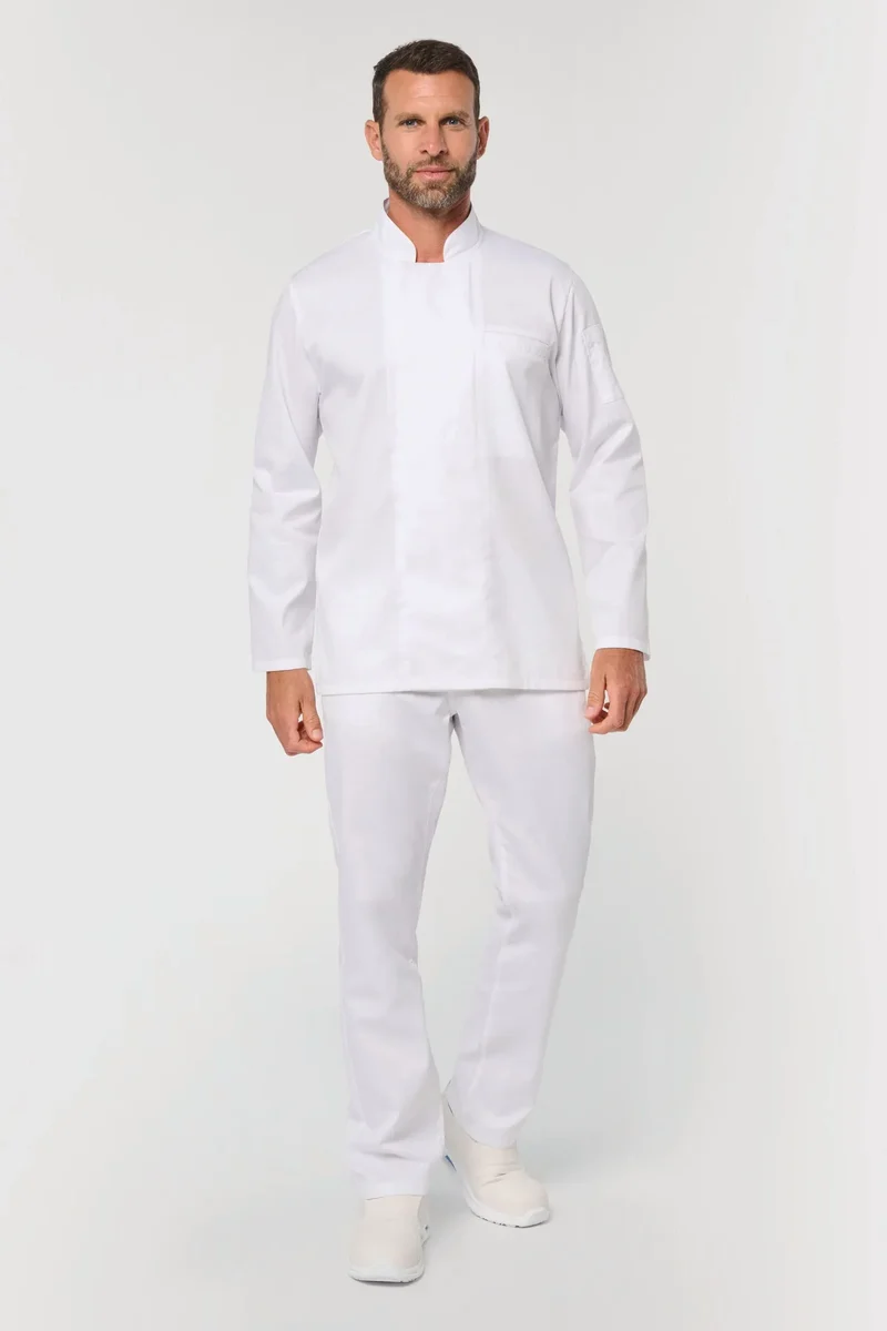 WK511 - Veste de cuisine écoresponsable et respirante manches longues unisexe