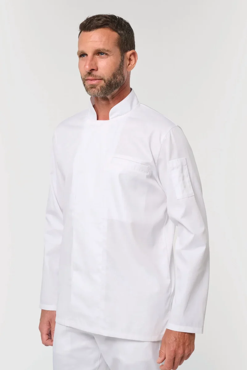 WK511 - Veste de cuisine écoresponsable et respirante manches longues unisexe