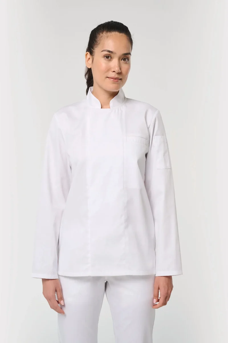 WK511 - Veste de cuisine écoresponsable et respirante manches longues unisexe