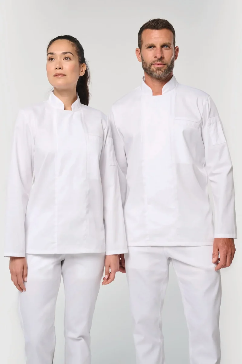WK511 - Veste de cuisine écoresponsable et respirante manches longues unisexe