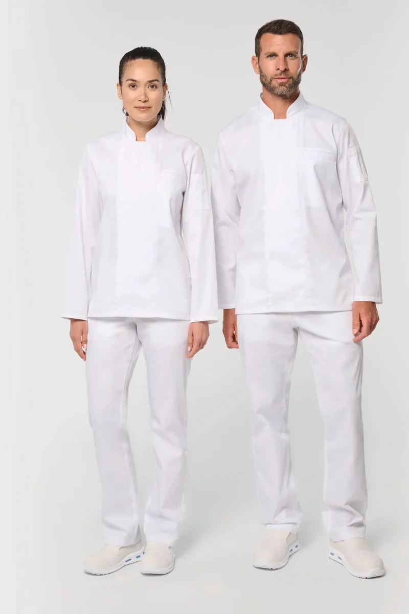 WK511 - Veste de cuisine écoresponsable et respirante manches longues unisexe