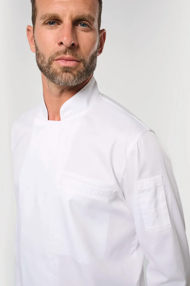 WK511 - Veste de cuisine écoresponsable et respirante manches longues unisexe