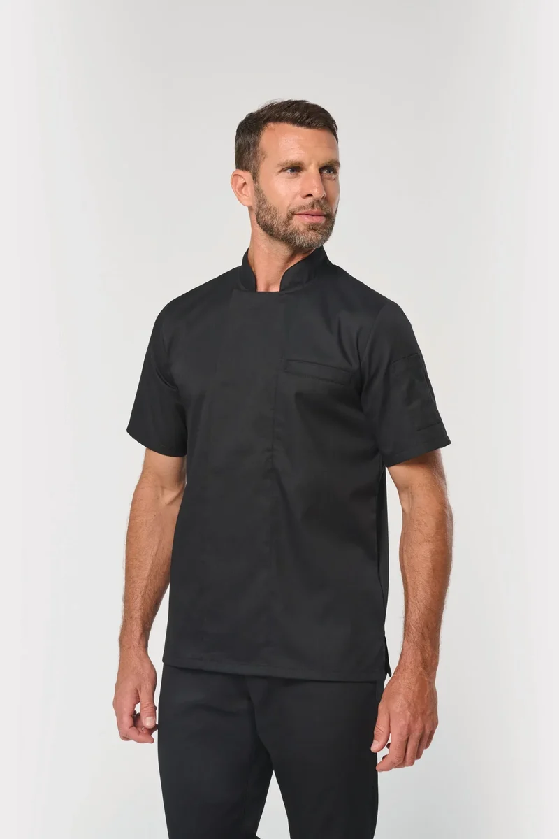 WK500 - Veste de cuisine écoresponsable manches courtes unisexe