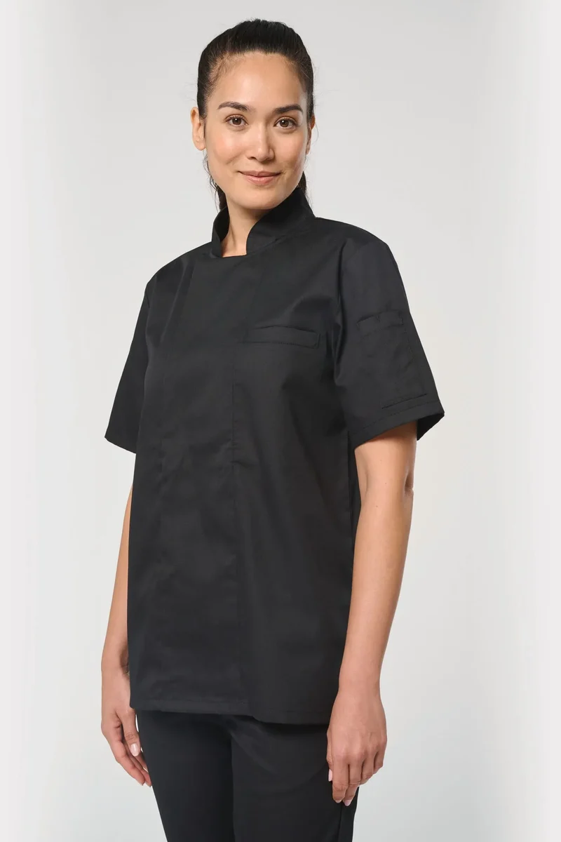 WK500 - Veste de cuisine écoresponsable manches courtes unisexe