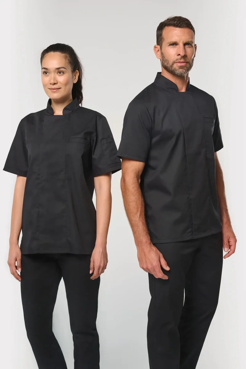WK500 - Veste de cuisine écoresponsable manches courtes unisexe