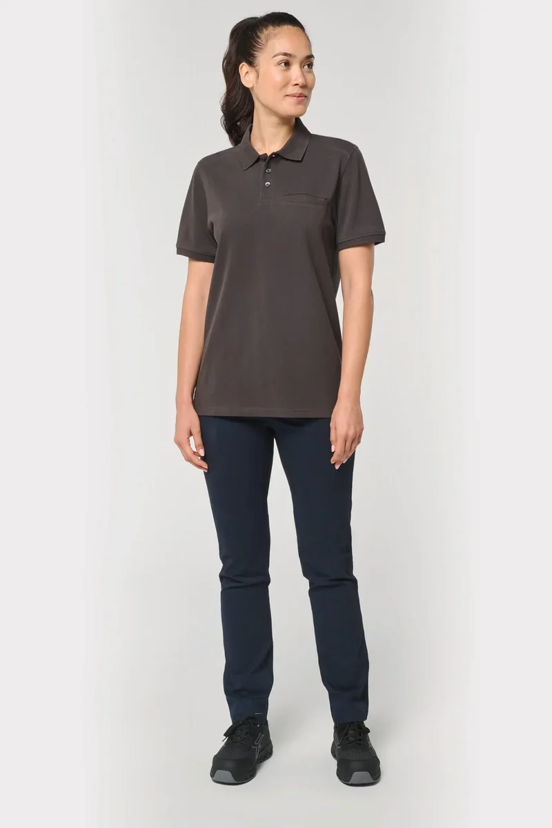 WK206 - Polo unisexe écoresponsable avec poche poitrine