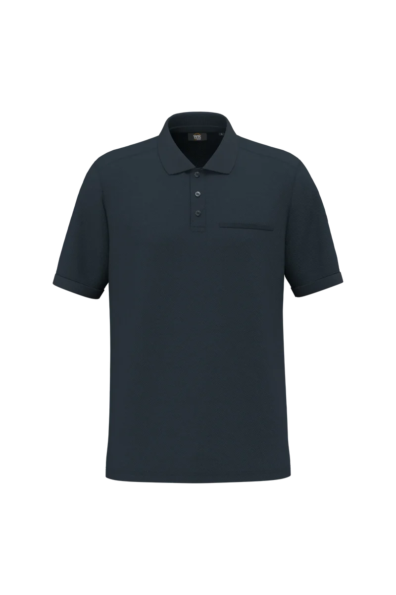 WK206 - Polo unisexe écoresponsable avec poche poitrine