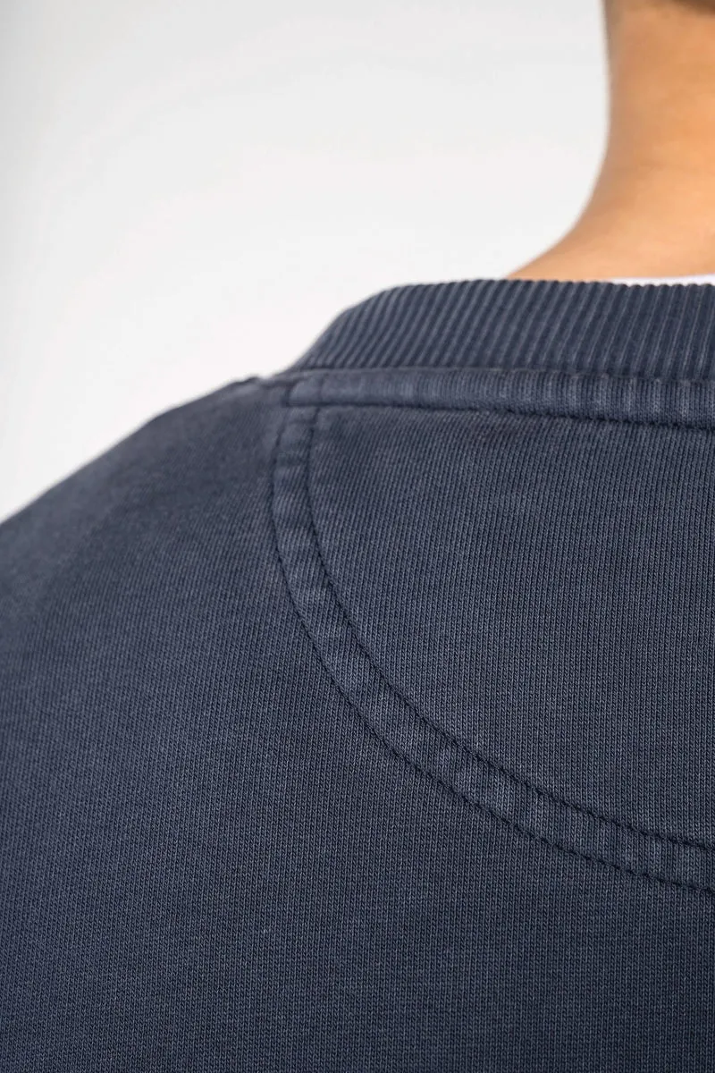 NS447 - Sweat-shirt écoresponsable à col rond délavé oversize unisexe