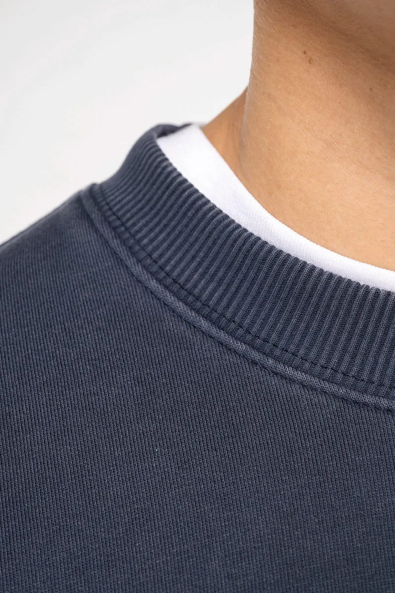 NS447 - Sweat-shirt écoresponsable à col rond délavé oversize unisexe