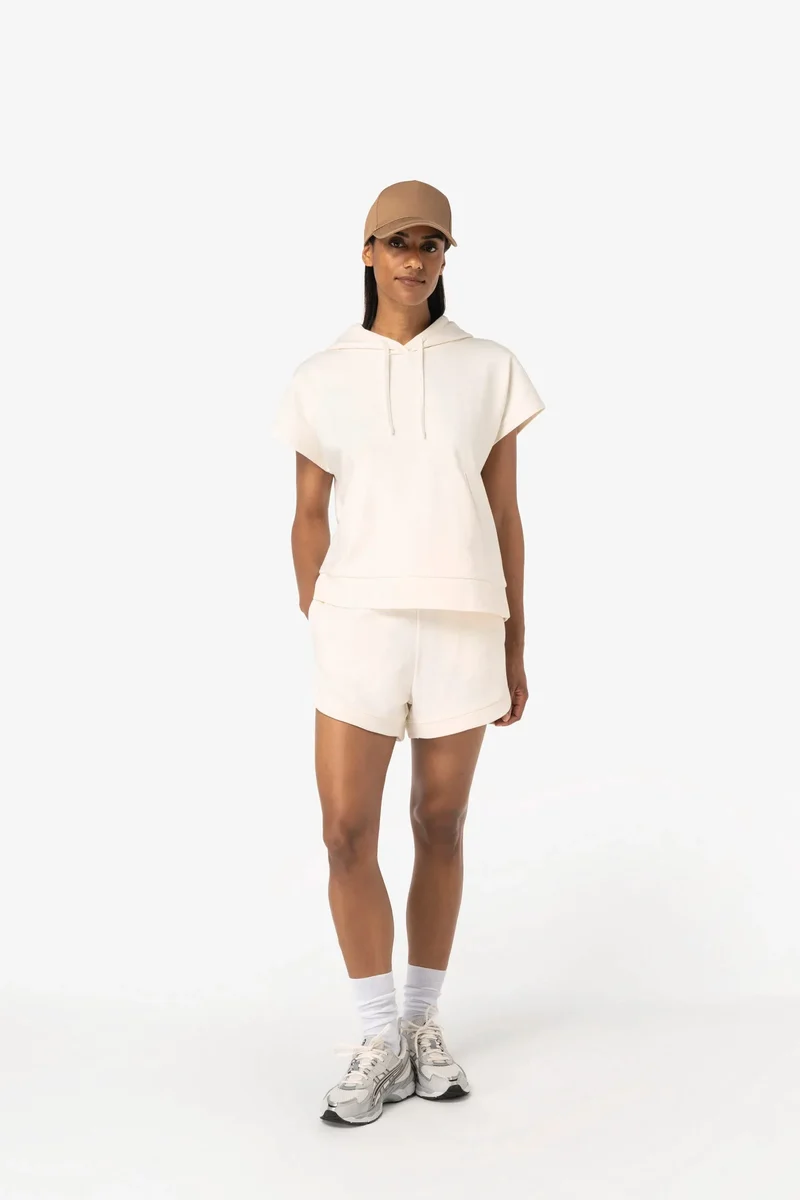 NS446 - Sweat-shirt écoresponsable à capuche oversize sans manches French Terry femme