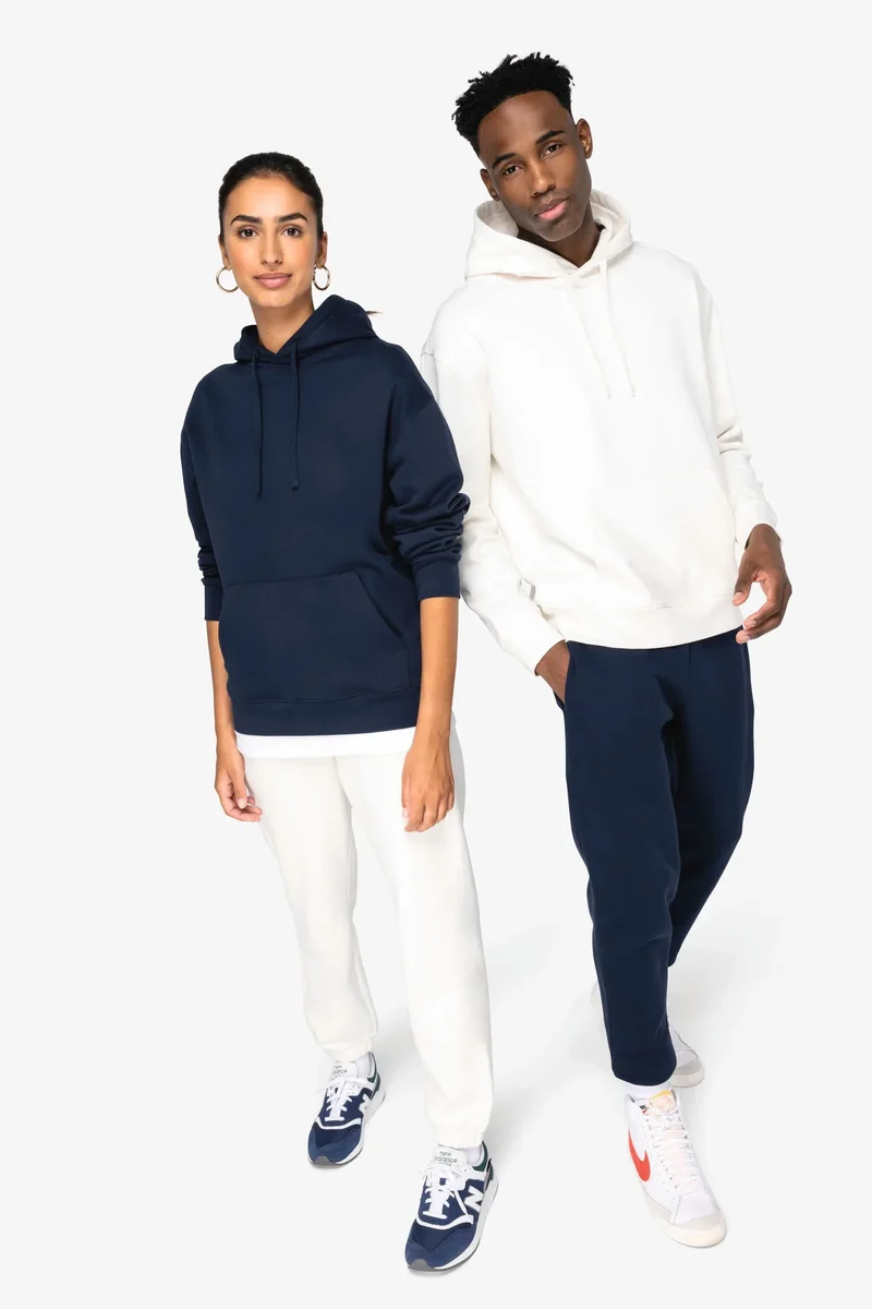 NS436 - Sweat-shirt écoresponsable à capuche à épaules tombantes molleton gratté unisexe