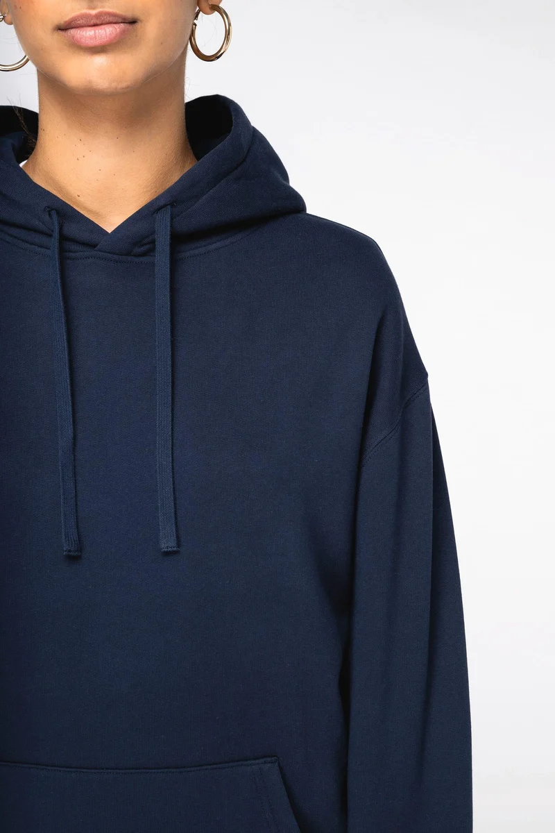 NS436 - Sweat-shirt écoresponsable à capuche à épaules tombantes molleton gratté unisexe