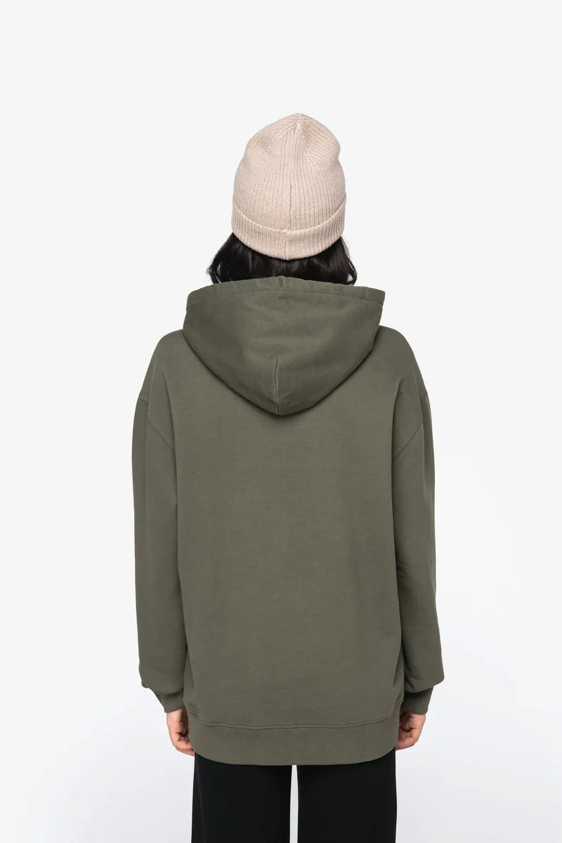 NS436 - Sweat-shirt écoresponsable à capuche à épaules tombantes molleton gratté unisexe