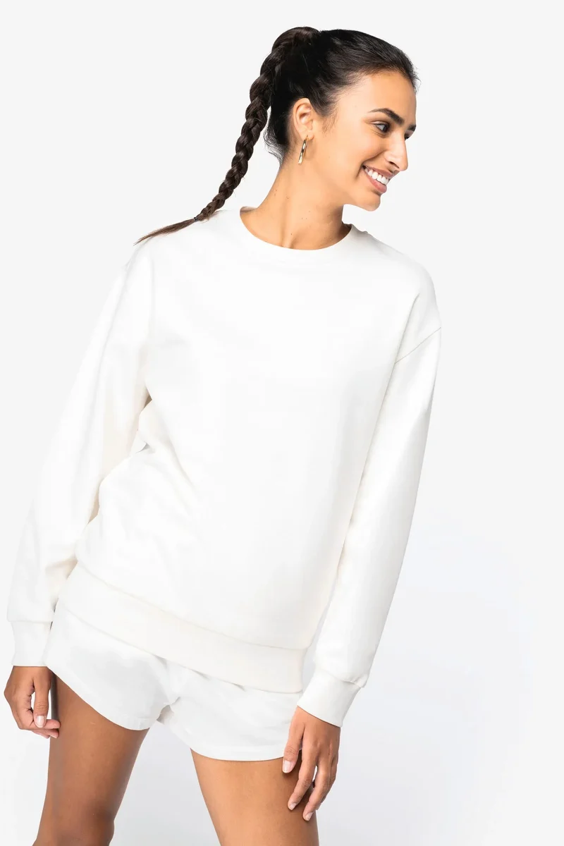 NS435 - Sweat-shirt écoresponsable à col rond à épaules tombantes molleton gratté unisexe
