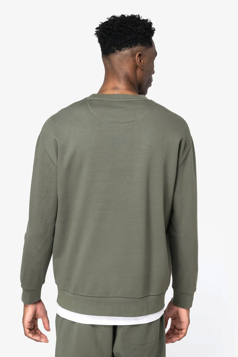 NS435 - Sweat-shirt écoresponsable à col rond à épaules tombantes molleton gratté unisexe