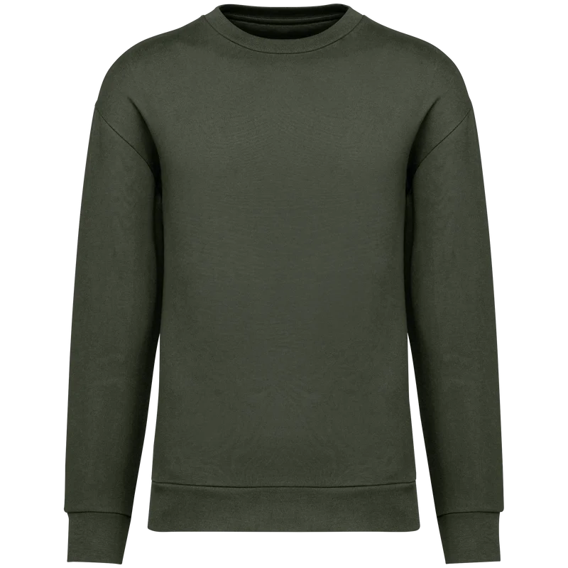 NS435 - Sweat-shirt écoresponsable à col rond à épaules tombantes molleton gratté unisexe