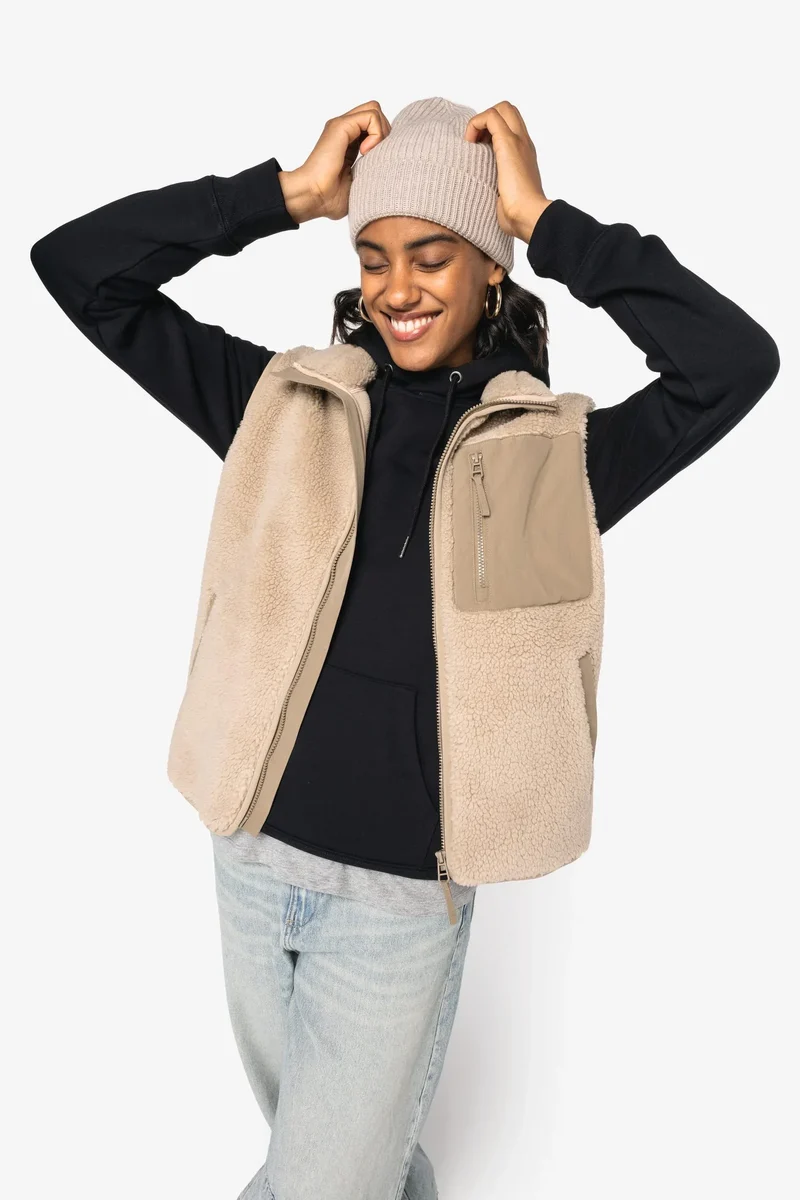 NS624 - Bodywarmer écoresponsable en sherpa unisexe