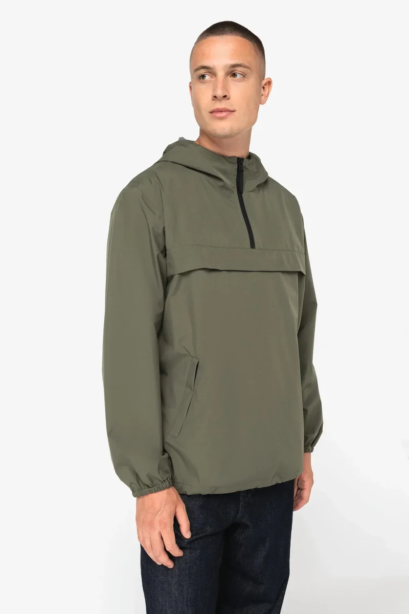 NS616 - Veste coupe-vent imperméable écoresponsable quart zip unisexe