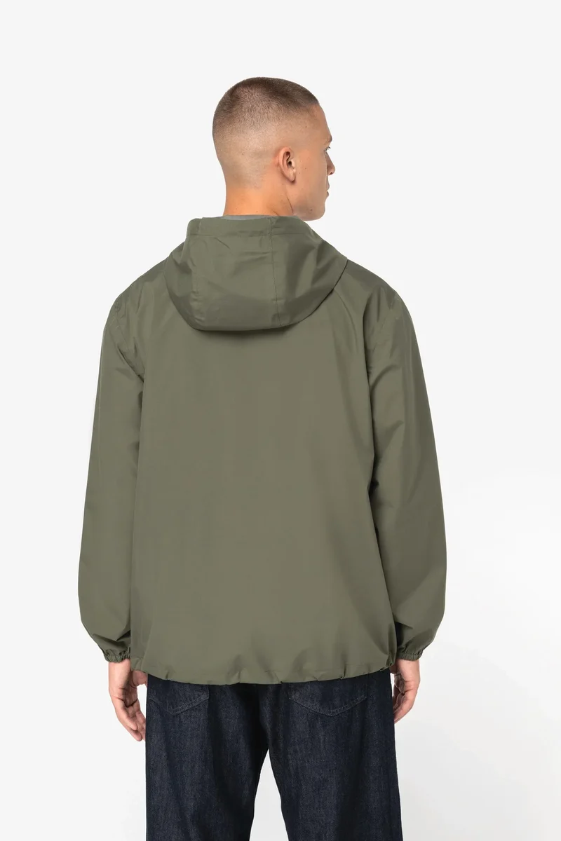 NS616 - Veste coupe-vent imperméable écoresponsable quart zip unisexe