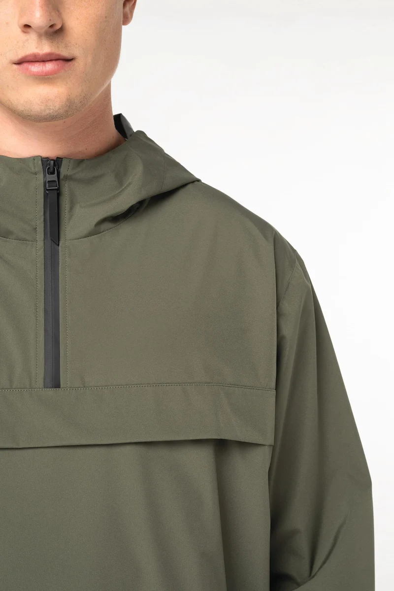NS616 - Veste coupe-vent imperméable écoresponsable quart zip unisexe