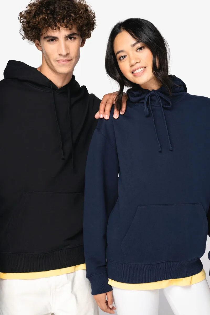 NS431 - Sweat-shirt écoresponsable à capuche à épaules tombantes French Terry unisexe