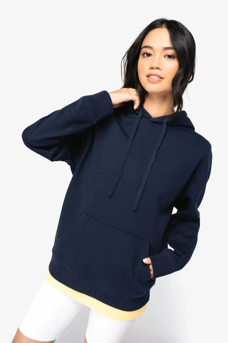 NS431 - Sweat-shirt écoresponsable à capuche à épaules tombantes French Terry unisexe