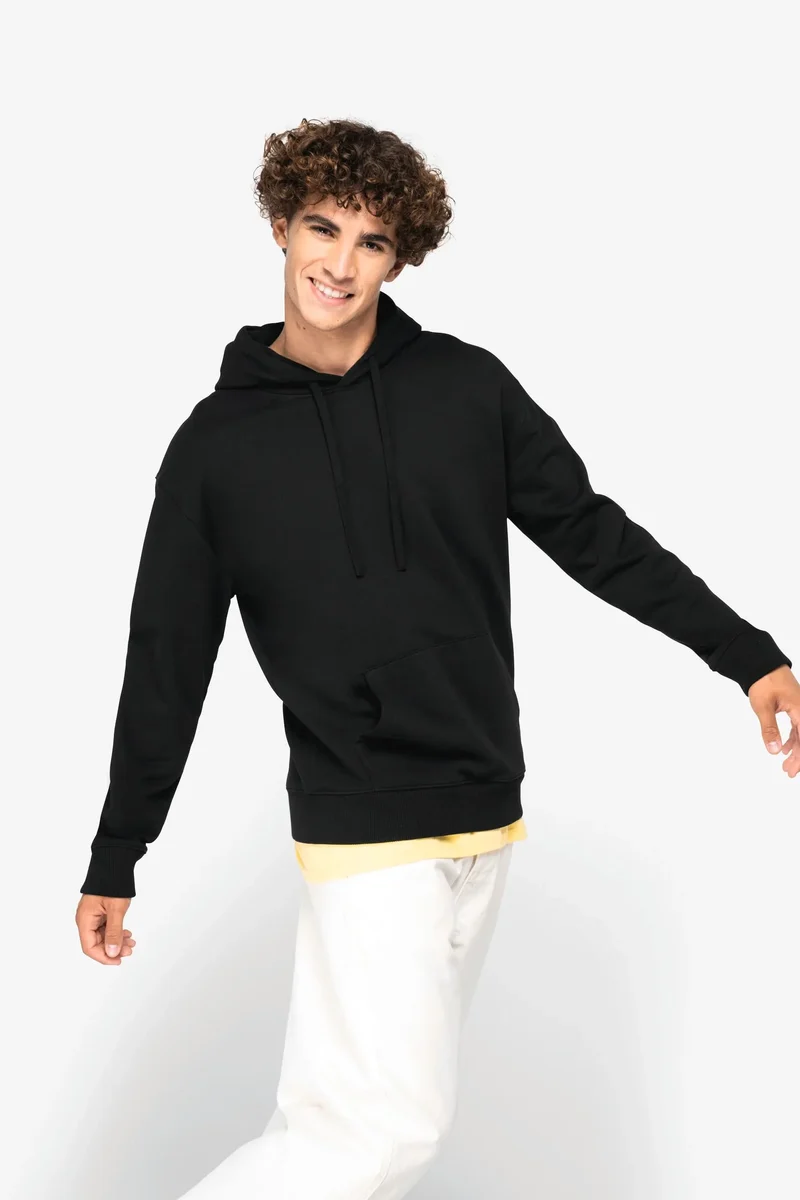 NS431 - Sweat-shirt écoresponsable à capuche à épaules tombantes French Terry unisexe