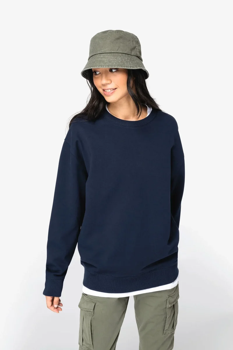NS430 - Sweat-shirt écoresponsable à col rond à épaules tombantes French Terry unisexe